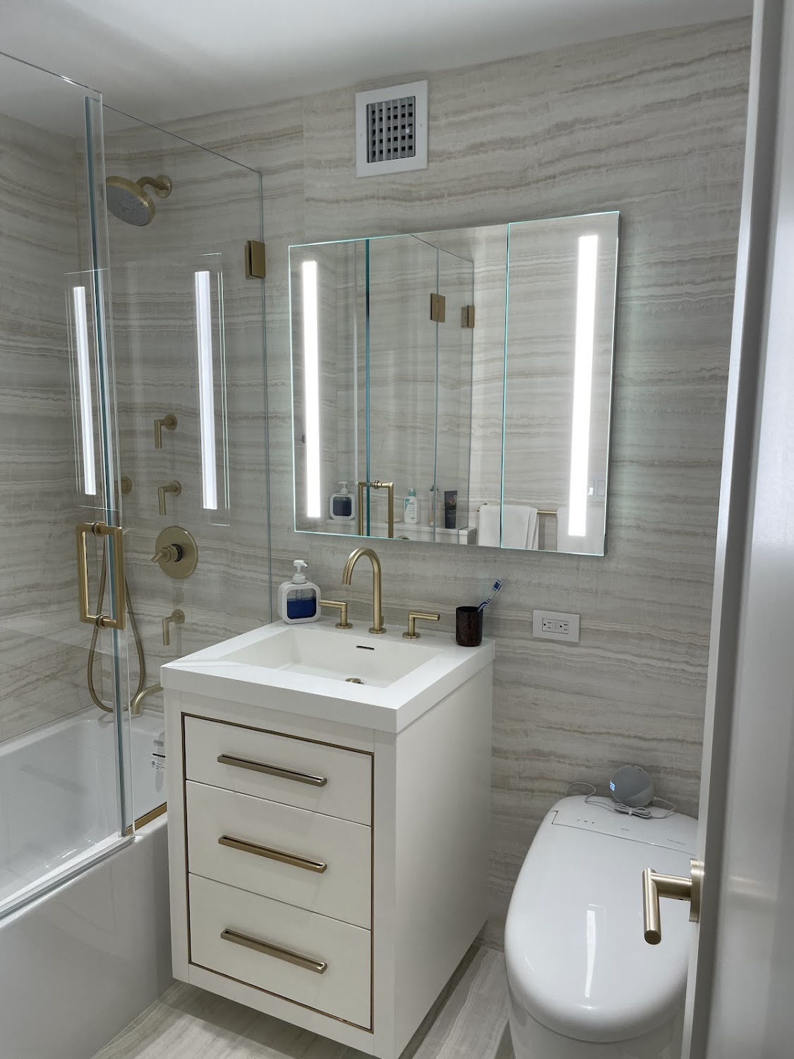 Full Master Bath · Completed Renovation — Galvez Construction bathroom remodeling