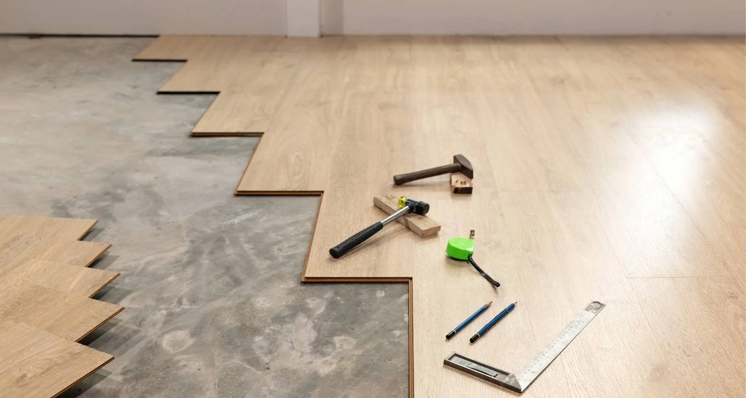 Floor installation step 4 — Professional Installation — Galvez Construction Amory MS