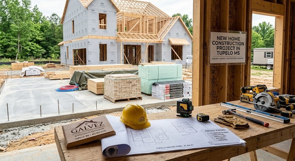 New home construction Tupelo MS - luxury home builders North MS