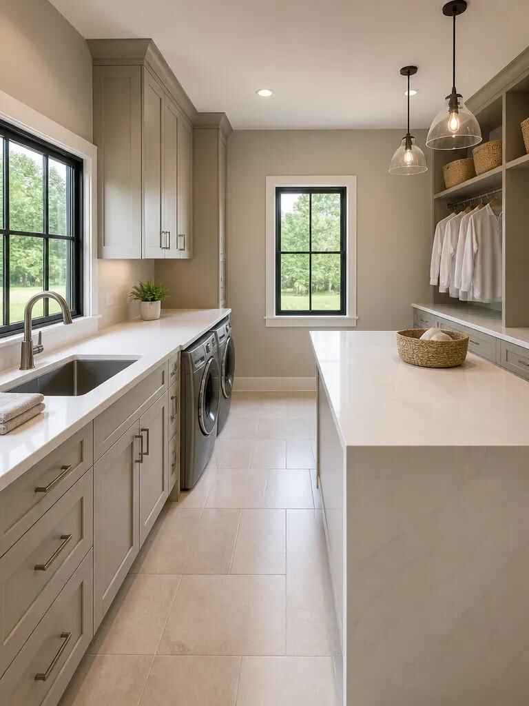 Custom laundry room cabinetry design — laundry room remodeling North Mississippi by Galvez