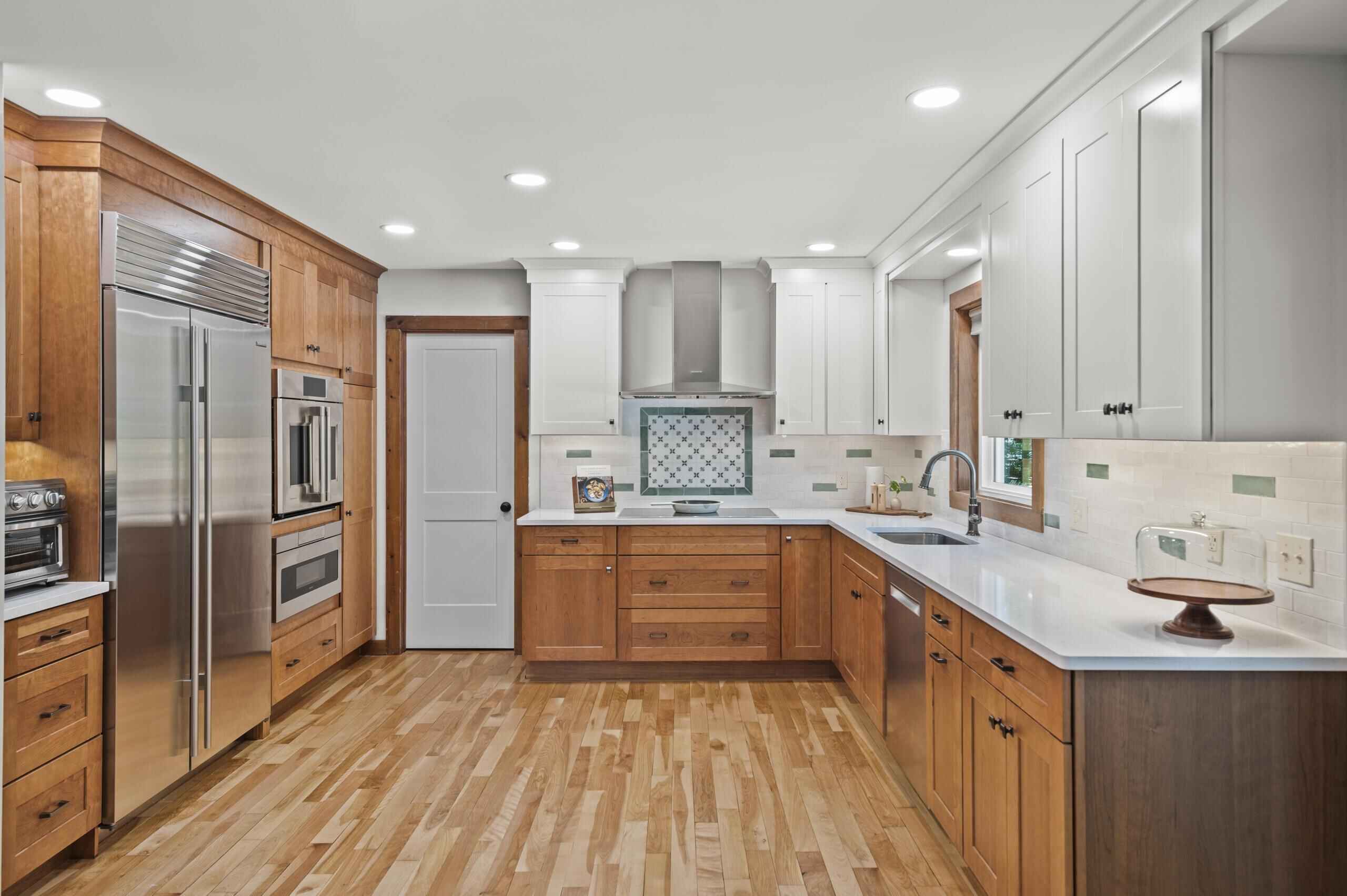 Custom cabinetry corner detail in a kitchen remodel