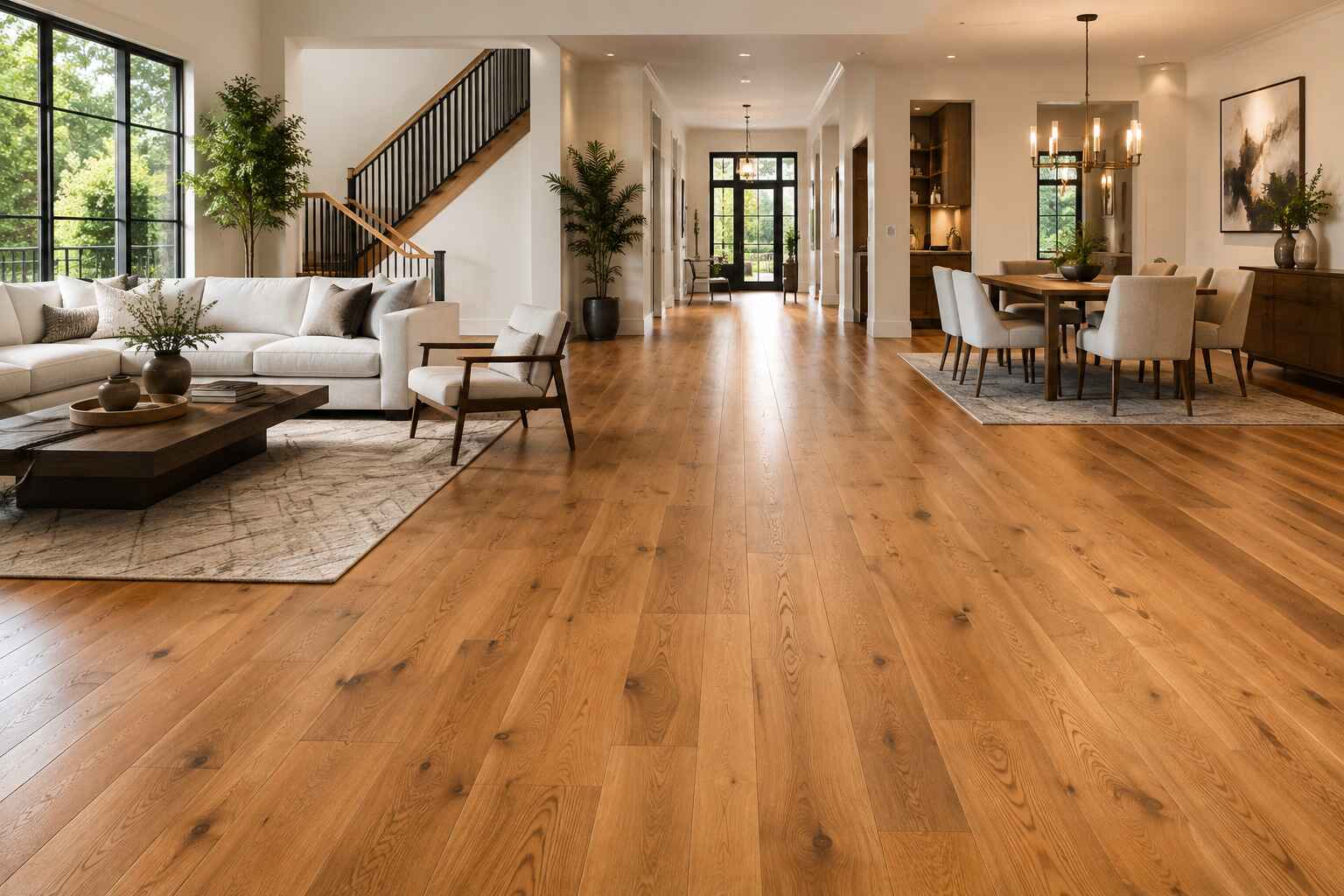 Hardwood flooring installation by Galvez Construction