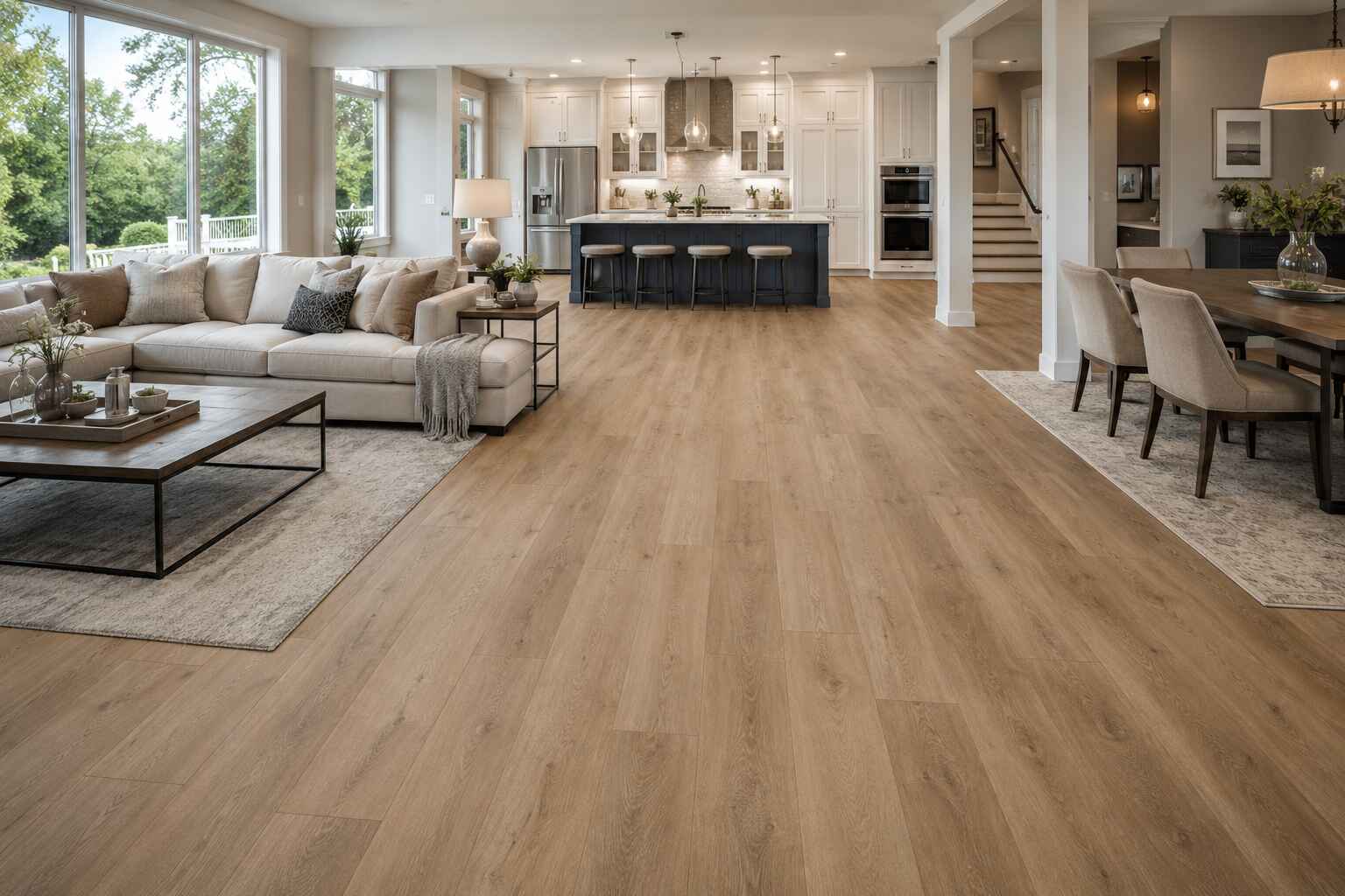 LVP flooring installation by Galvez Construction